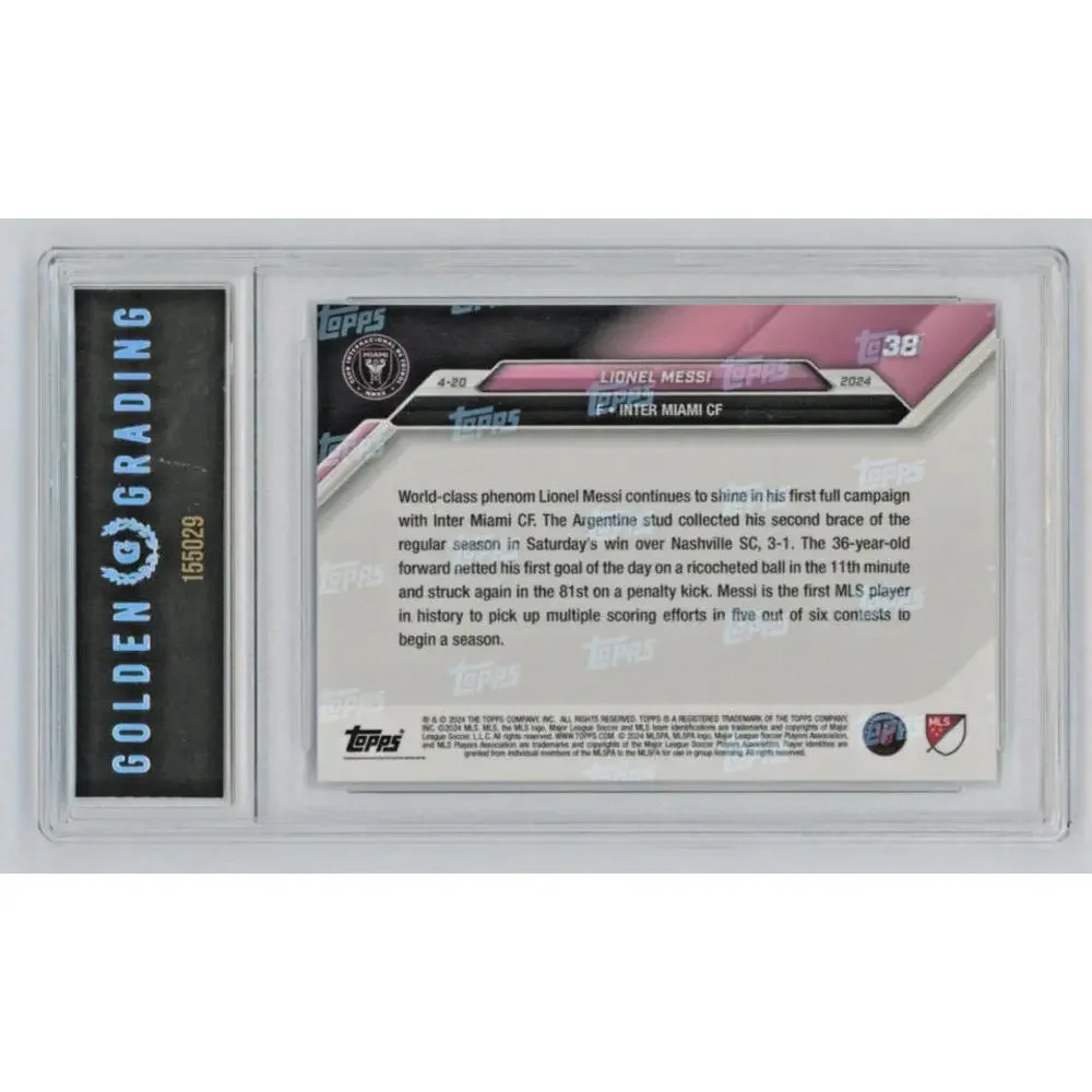 Topps Pink Lionel Messi Miami CF Trading Card (Now Series) - Picture 2 of 2